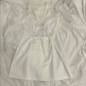 White Cutout Mini Dress